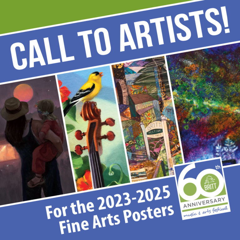 Call to Artists 2023 2025 Fine Arts Posters Britt Music & Arts